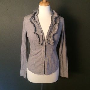 The Limited Sz Small Pinstripe Long Sleeve